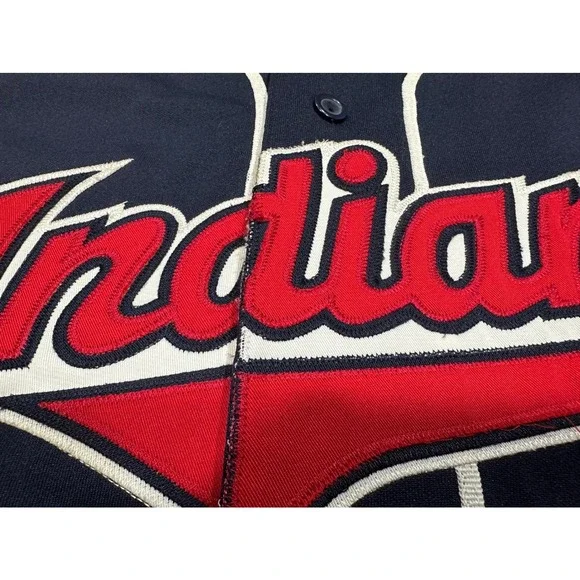 Vintage‎ Majestic Cleveland Indians Eddie Murray 33 Navy Baseball Jersey Mens XL - Picture 5 of 12